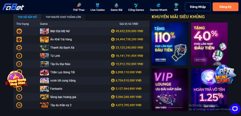 Hoàn Trả Thể Thao vua88 casino